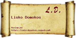 Lisko Domokos névjegykártya